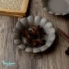 復古創意花瓣陶瓷碟 粗陶碟